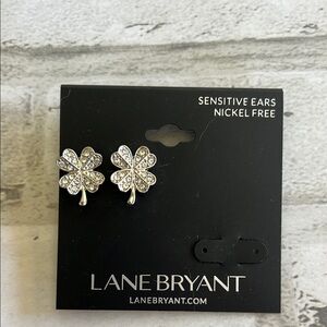 Lane Bryant Silver Clover Earrings